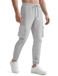 Fashion Sport Casual Personality Trendy Drawstring Multi-pocket Pants Men