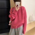 Candy Color Pullover Slimming Sweater Bottoming