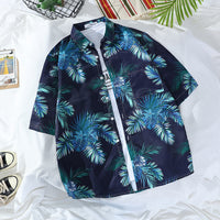 Retro Men's And Women's Loose Couple's Seaside Shirt