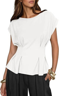 Round-neck Short-sleeve T-shirt Womens Casual Versatile Fashion Top