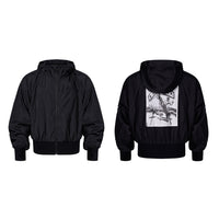 Men's Back Kick Plaque Patch Hooded Sun-proof Top