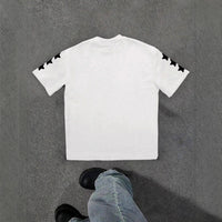 Personality Street Hip Hop Style Letter Pattern T-shirt Retro
