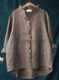 Loose Print Crew Neck Casual Plus Size Women's T-shirt