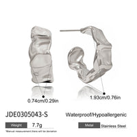 Jieding European And American Stainless Steel C-shaped Ear Studs Light Luxury High Sense