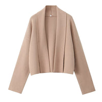 Fashionable All-matching Scarf Collar Knitted Cardigan Shawl