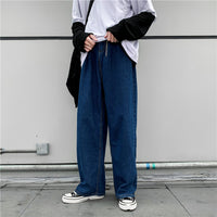 Denim Trousers Men's Korean-style Straight Loose Teen