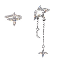 FashionIntegrated Moon And Star Long Earrings