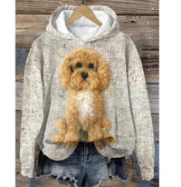 Printed Hoodie Long-sleeved Sweater Christmas Pattern