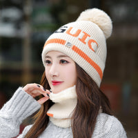 Women's Fleece Ear Protection Knitted Hat