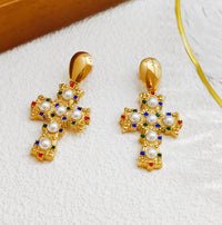 Stainless Steel 18K Gold-plated Earrings For Women