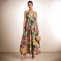 Women's Clothing Printing Slip Dress