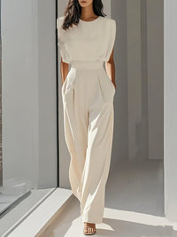 Summer Solid Color Tight Fitting Jumpsuit