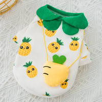 Pineapple Backpack Dog Clothes Pet Cute Breathable