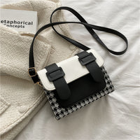 Korean Style Fashion Simple Casual Plaid One-shoulder Messenger Small Square Bag