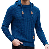 Mens Trendy Casual Knitted Pullover Hoodie