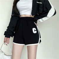 Spicy Girl Sports Shorts For Women Loose-Fit Outerwear Versatile For Summer
