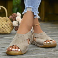 Roman Sandals Platform Platform With Skirt Casual Open Toe All-matching Beach