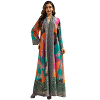Womens Fashion Printed Long-Sleeve Dress