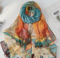 Summer Sunscreen Scarf Beach Scarf Wholesale Long Women's Soft Plum Blossom Ladies Decoration Thin Scarf Scarf