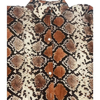 Snake Pattern Long Sleeve Loose Oversized Shirt