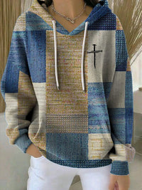 Stylish Casual Womens Hoodie With A Classic Plaid Design