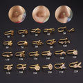 Brass Set Zircon Non-porous Piercing Clip Nose Ring