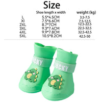 Waterproof Anti-Slip Rubber Rainshoe For Pets,Outdoor Shoe,Ankle Boots,Pet Accessories,Small Medium And Large Dogs And Cats,4PCs