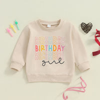 Girl's Casual Versatile Birthday Letter Hoodie