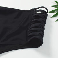 Hollow Solid Color Women's Swimming Trunks