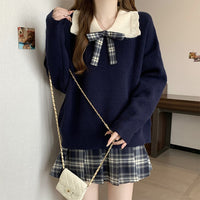 Women's Collegiate Color-block Knit Sweater