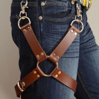 Leggings Leather Pants Fashion Leg Leather Accessories