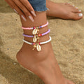 Multi-style Metallic Beaded Foot Ornaments Butterfly Flowers
