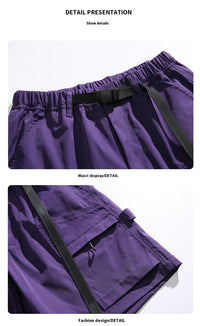 Summer New Pure Color Men's Loose Shorts