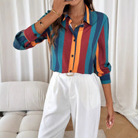 Womens New Casual Striped Top