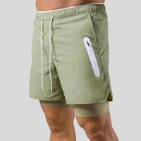 Men's Sports Casual Shorts Double Layer Basketball Running