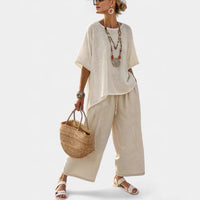 Loose Casual Womens Summer Cross-Border Fashion Beach Vacation Two-Piece Set