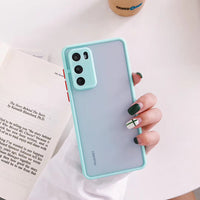 Contrasting Color All-inclusive Lens Skin Feel Suitable For Compatible WithHuawei Mobile Phone Case All-inclusive Edge