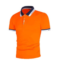 Summer New Men's Stitching T-shirt In Contrast Color Men's Youth Sports Fashion Short-sleeved Polo Shirt