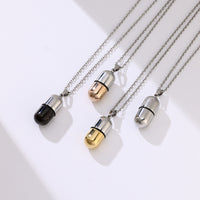 Titanium Steel Pill Necklace Thread Opening And Closing Seal