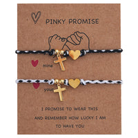 Love Cross Braided Rope Bracelet