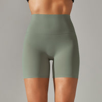 Solid Yoga Shorts With Double Sided Tight Fit