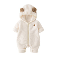 Baby Autumn And Winter Jumpsuit Double-sided Velvet Thermal Cotton-padded Clothes