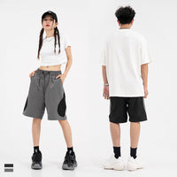 Mechanical Style Color Matching Elastic Straight Cargo Pants
