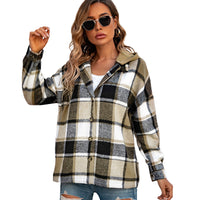 Women's Winter Pure Cotton Plaid Jacket