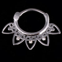 European And American Popular Septum16k Real Gold Personality Real Zirconium Creative Punk Piercing Nose Ring Circle Ornament