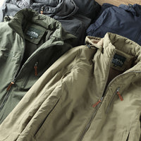 Men's Outdoor Casual Fleece And Thick Workwear Shell Jacket Jacket Tide