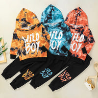 Korean Style Children's Hooded Sweater Trousers Suit