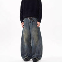 Loose Straight Washed Pants For Men And Women