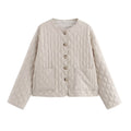 Women's Clothing Autumn And Winter New Fashion Linen Blended Cotton Jacket Coat