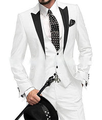 Black Collar Color Blocked Three Piece Set